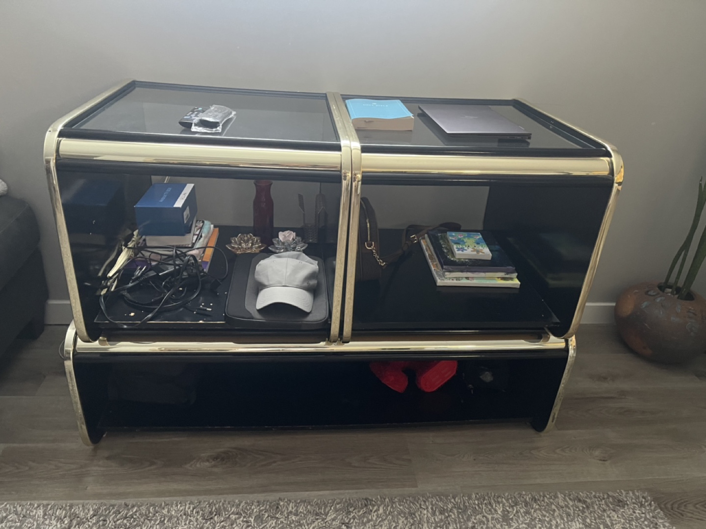 Black & Gold Accent Table