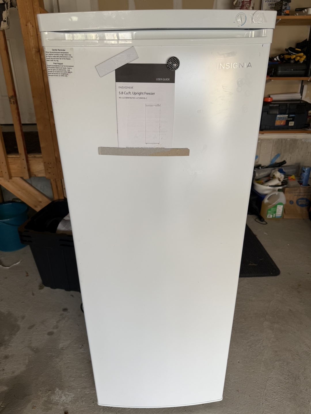 Insignia 5.8 Cu.ft. Upright Freezer new condition