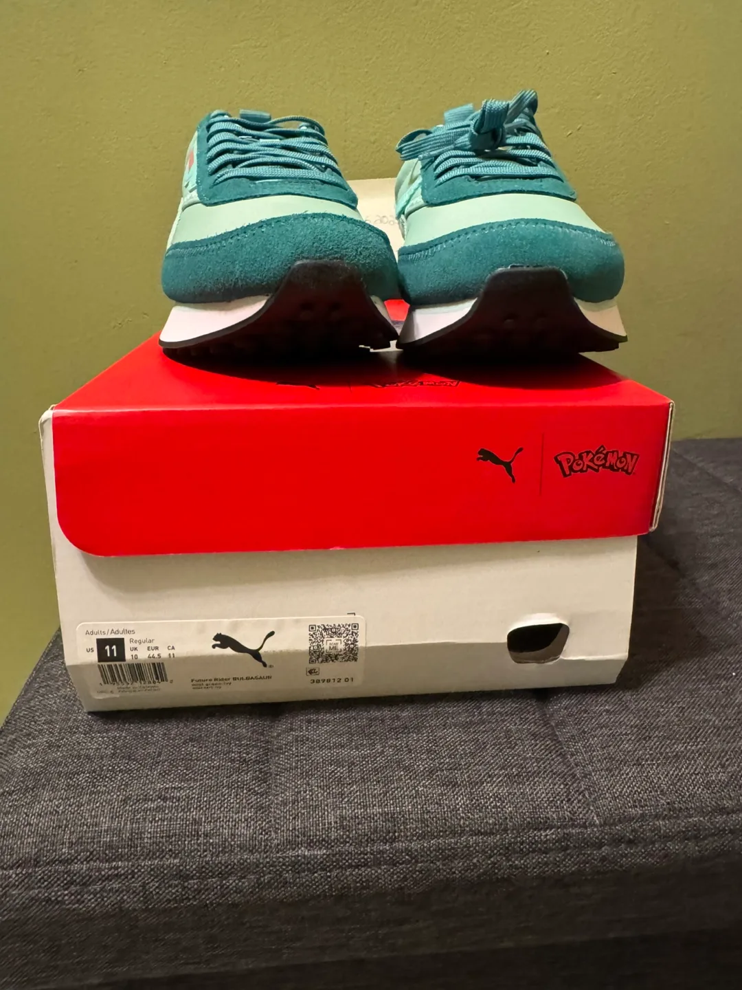 Puma x Pokemon Bulbasaur Rider FV Size 11 thumbnail