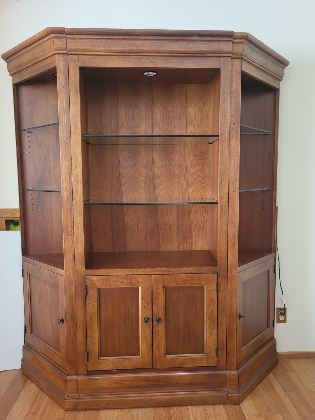 Wooden Corner Display Cabinet