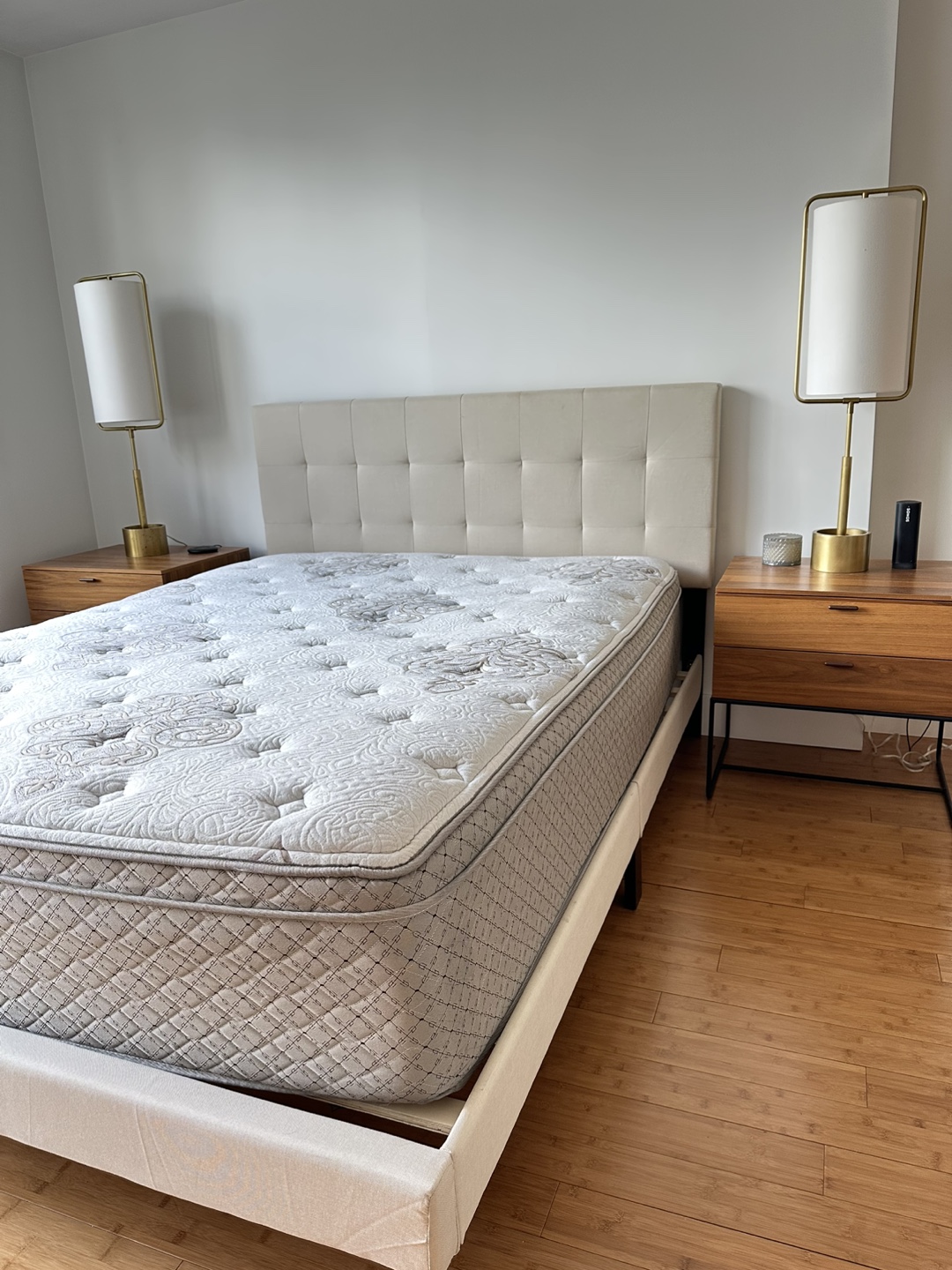 Queen Size bed frame and mattress for sale - photo 2