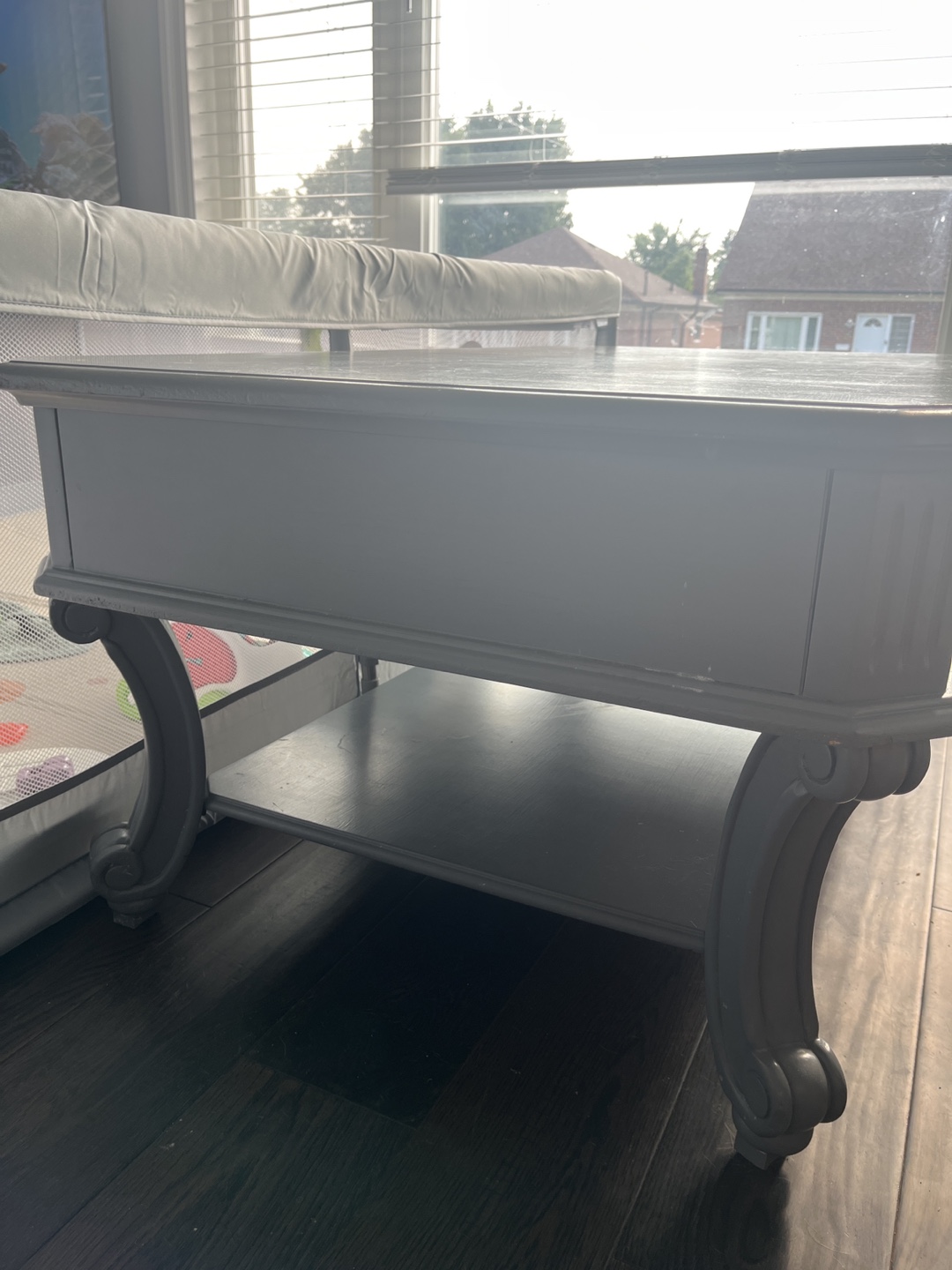 Grey Coffee Table with Drawer - photo 2