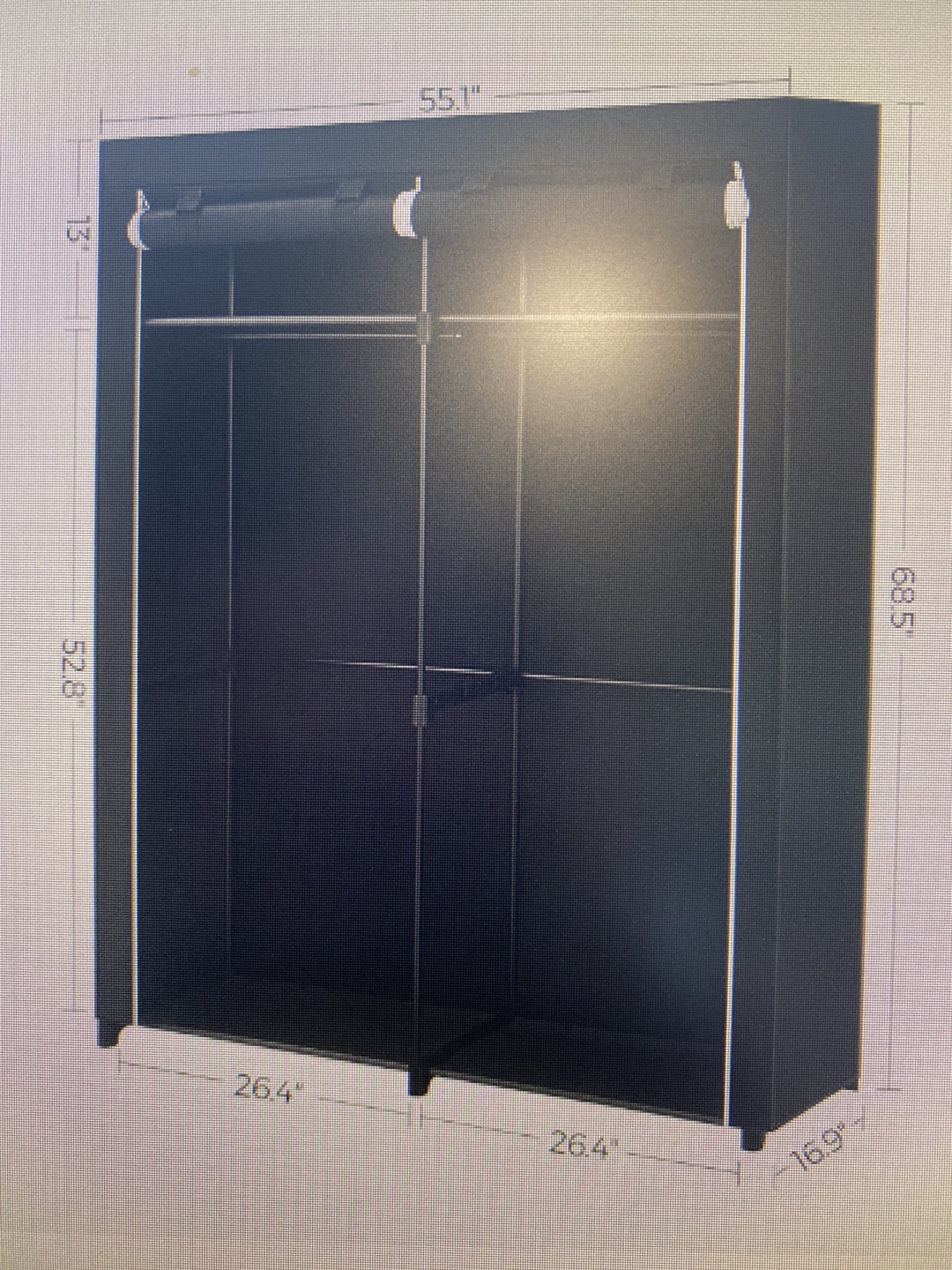 Portable Wardrobe Closet Organizer - photo 5