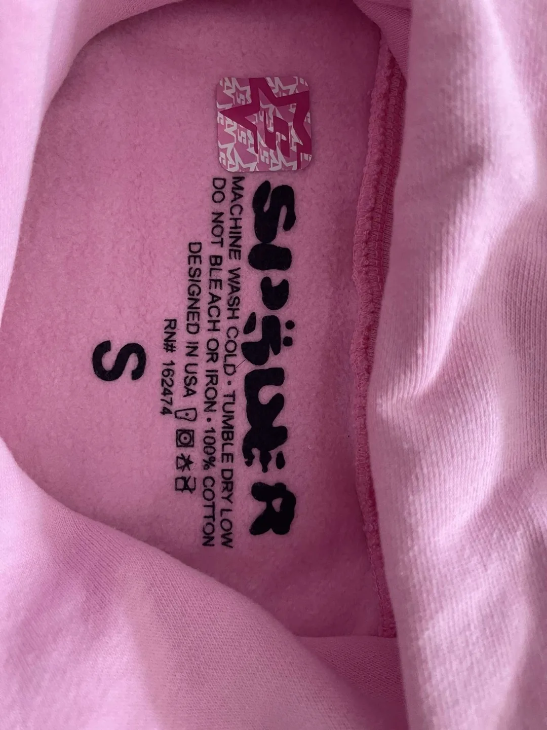 Pink SP5DER Hoodie image indicator(3)