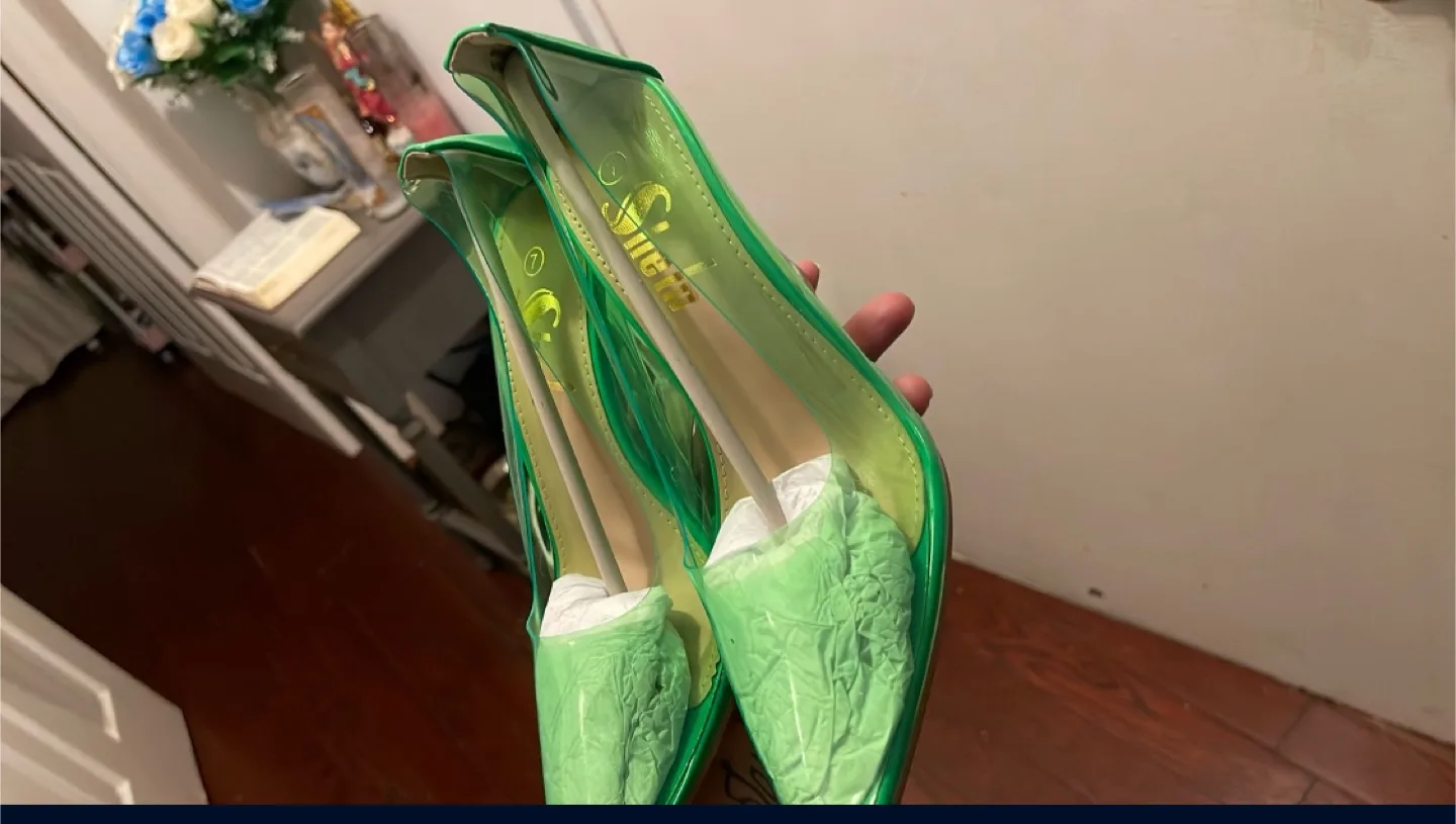 New Shein Green Clear Heels - Size 7 image indicator(3)