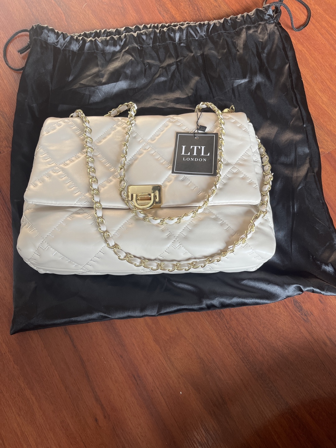 LTL London Quilted Chain Bag - Ivory - photo 2