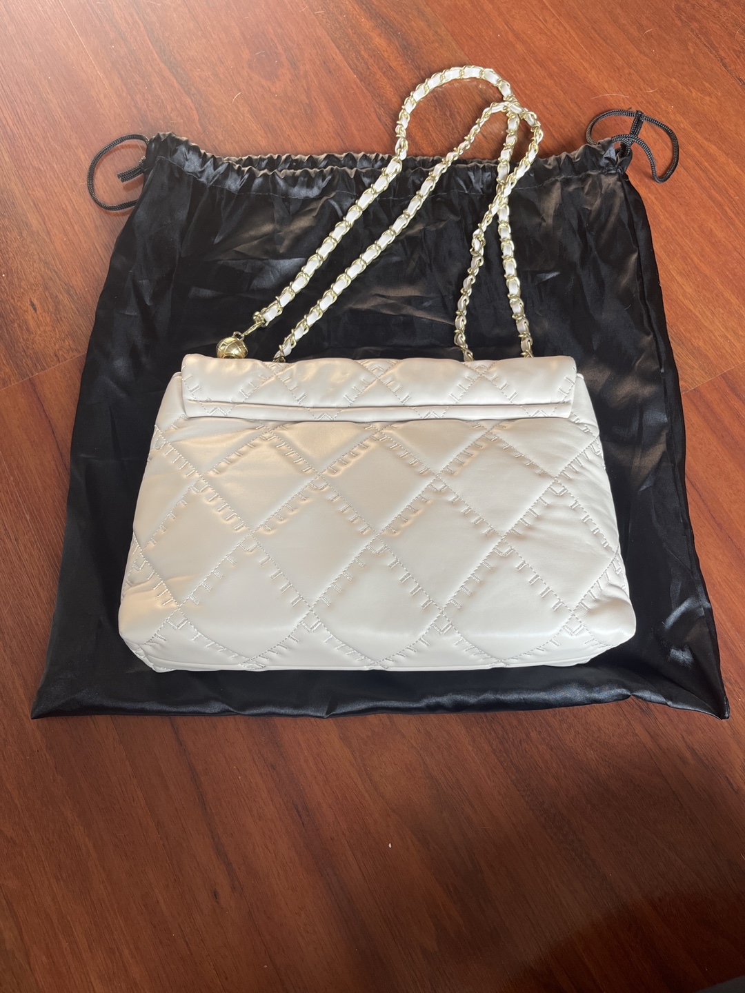 LTL London Quilted Chain Bag - Ivory - photo 3