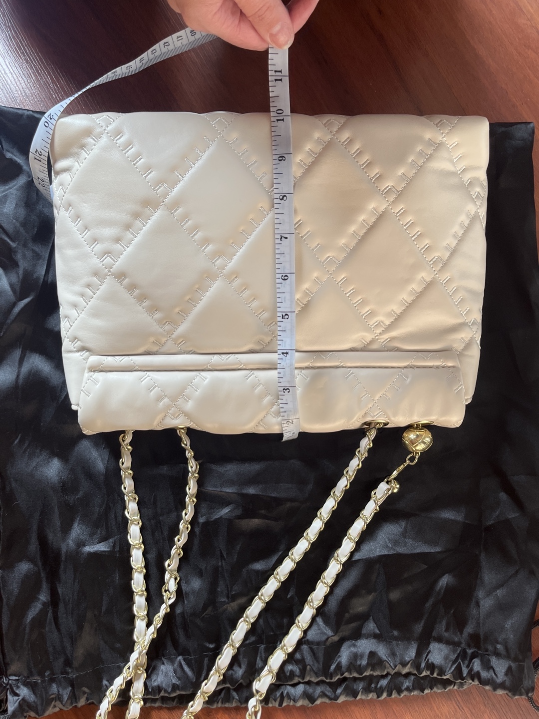LTL London Quilted Chain Bag - Ivory - photo 4
