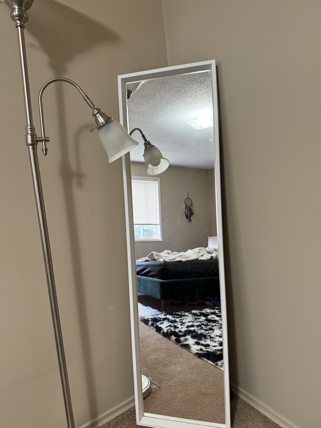 Full Length White Frame Mirror