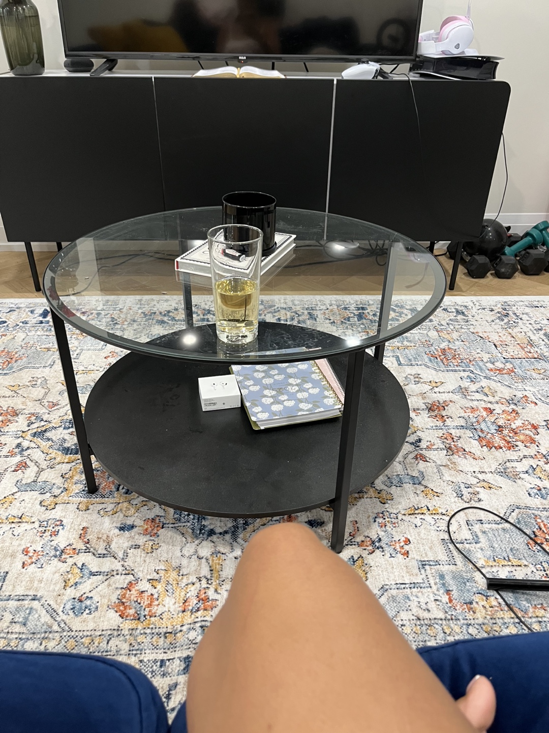 IKEA VITTSJÖ Coffee Table - Black-Brown/Glass