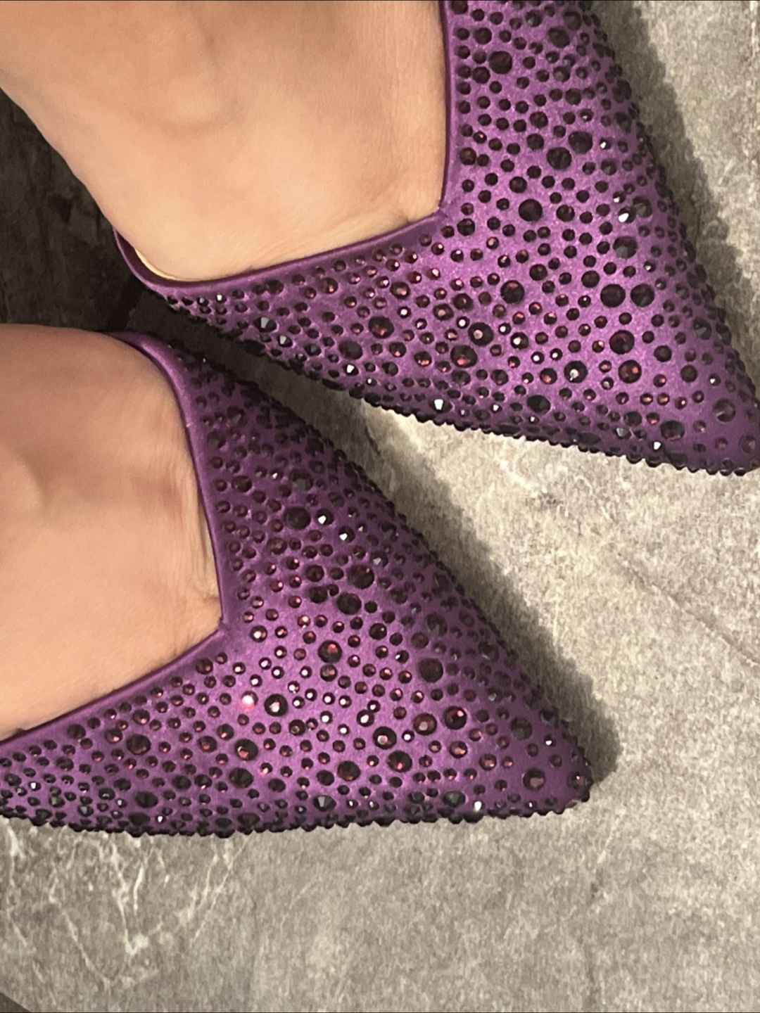 Jewel Badgley Mischka Purple Heels