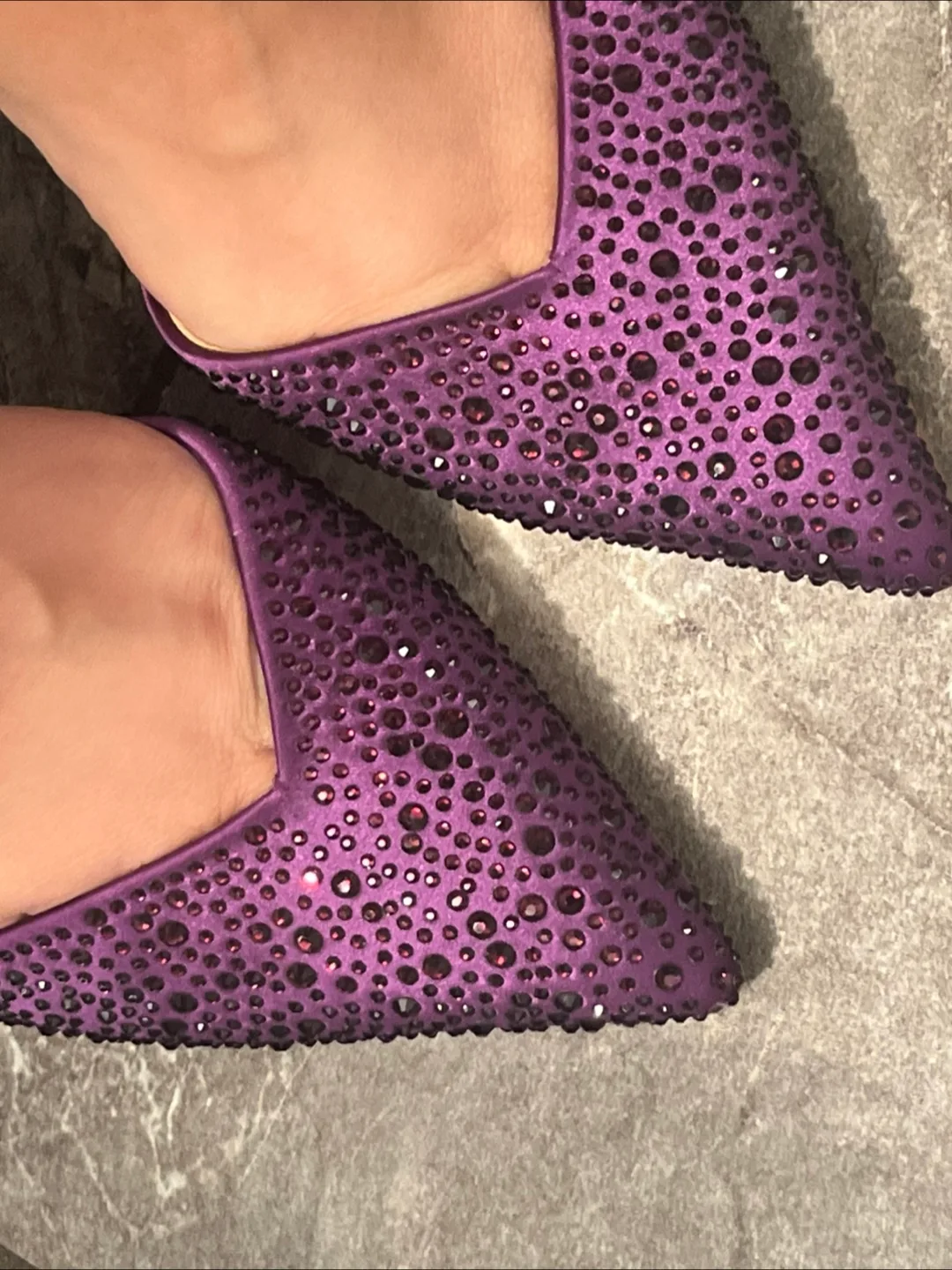 Jewel Badgley Mischka Purple Heels