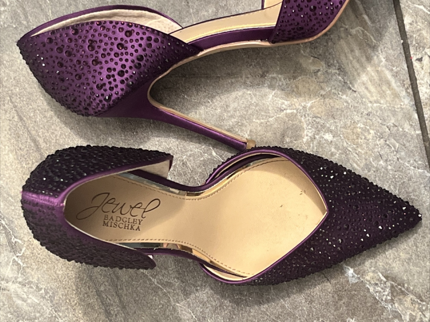 Jewel Badgley Mischka Purple Heels - photo 3