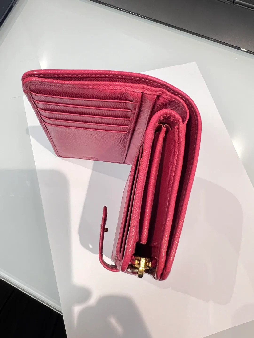 Authentic Prada Milano Pink Wallet image indicator(6)