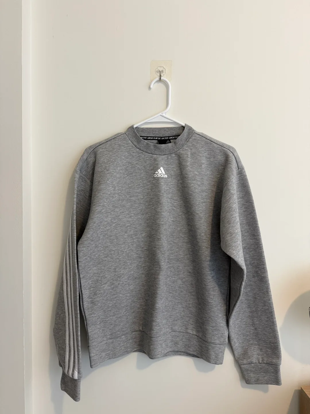 Adidas Grey Sweatshirt - Size S 🧡 thumbnail