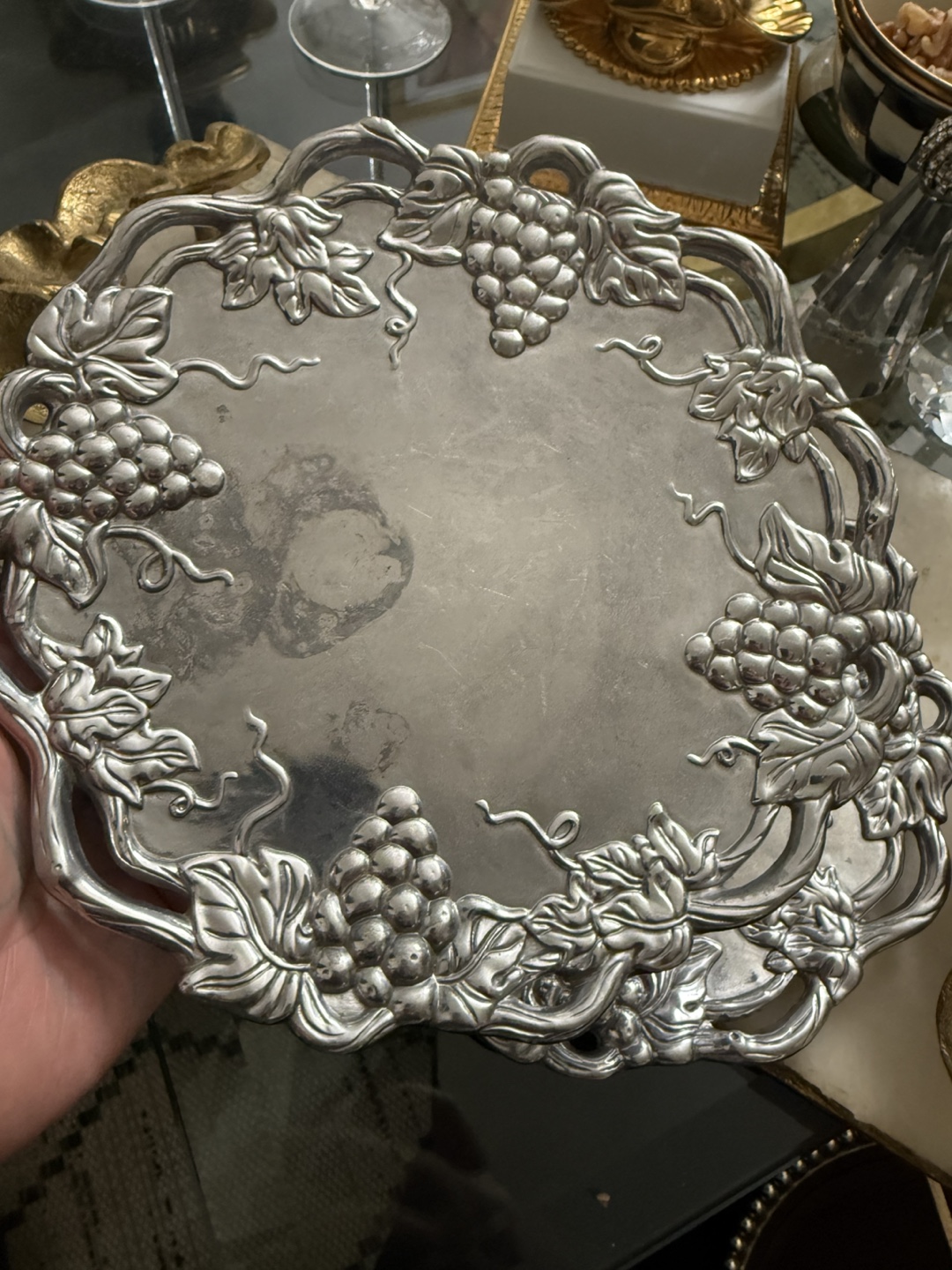 Bella Vineyard Grape Design Tray