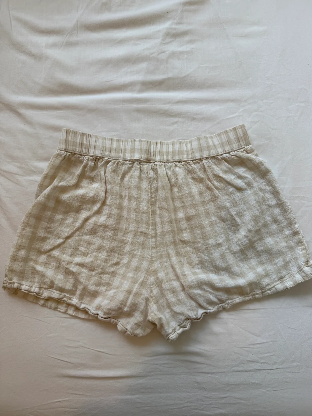 H&M HOME Gingham Linen Pajama/PJ Set image indicator(4)