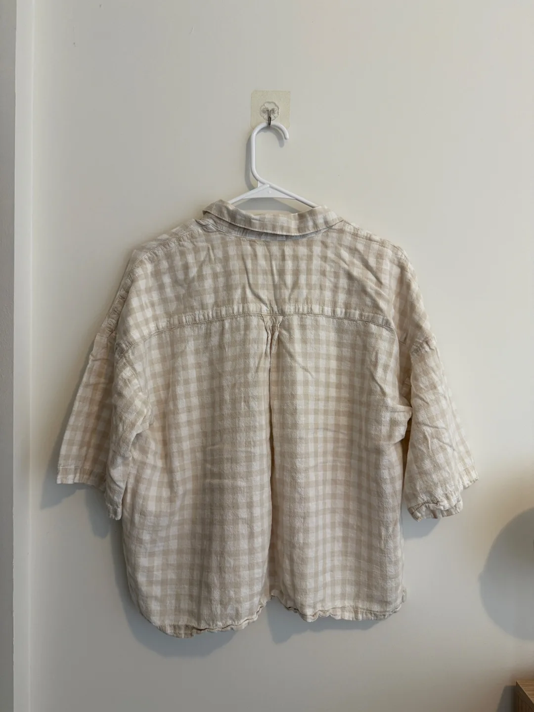 H&M HOME Gingham Linen Pajama/PJ Set image indicator(2)