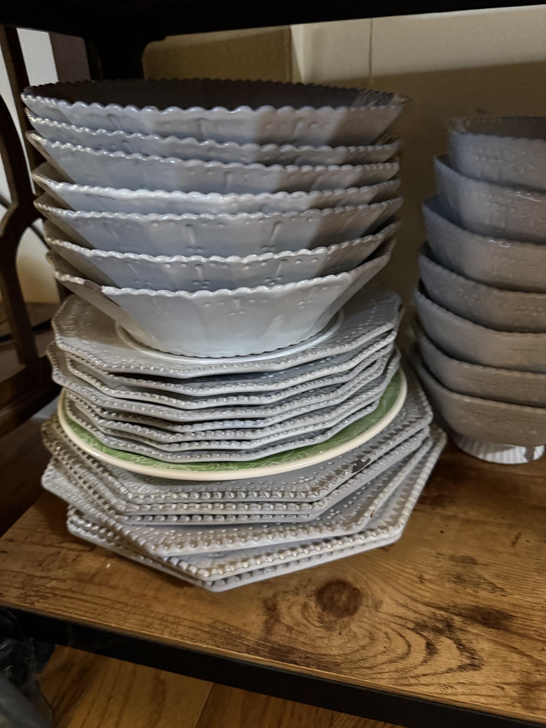 Anthropologie Gray Ceramic Tea Set with matching dishes set - photo 4