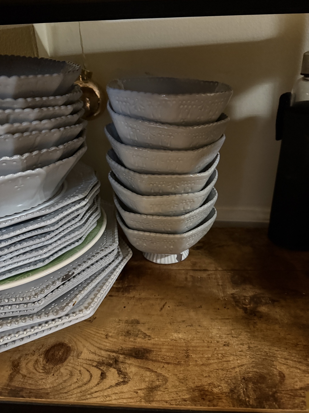 Anthropologie Gray Ceramic Tea Set with matching dishes set - photo 5