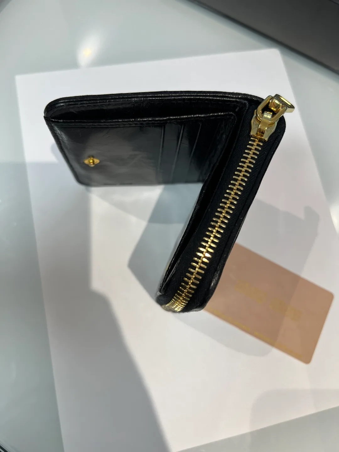 Authentic Miu Miu Black Leather Wallet image indicator(5)