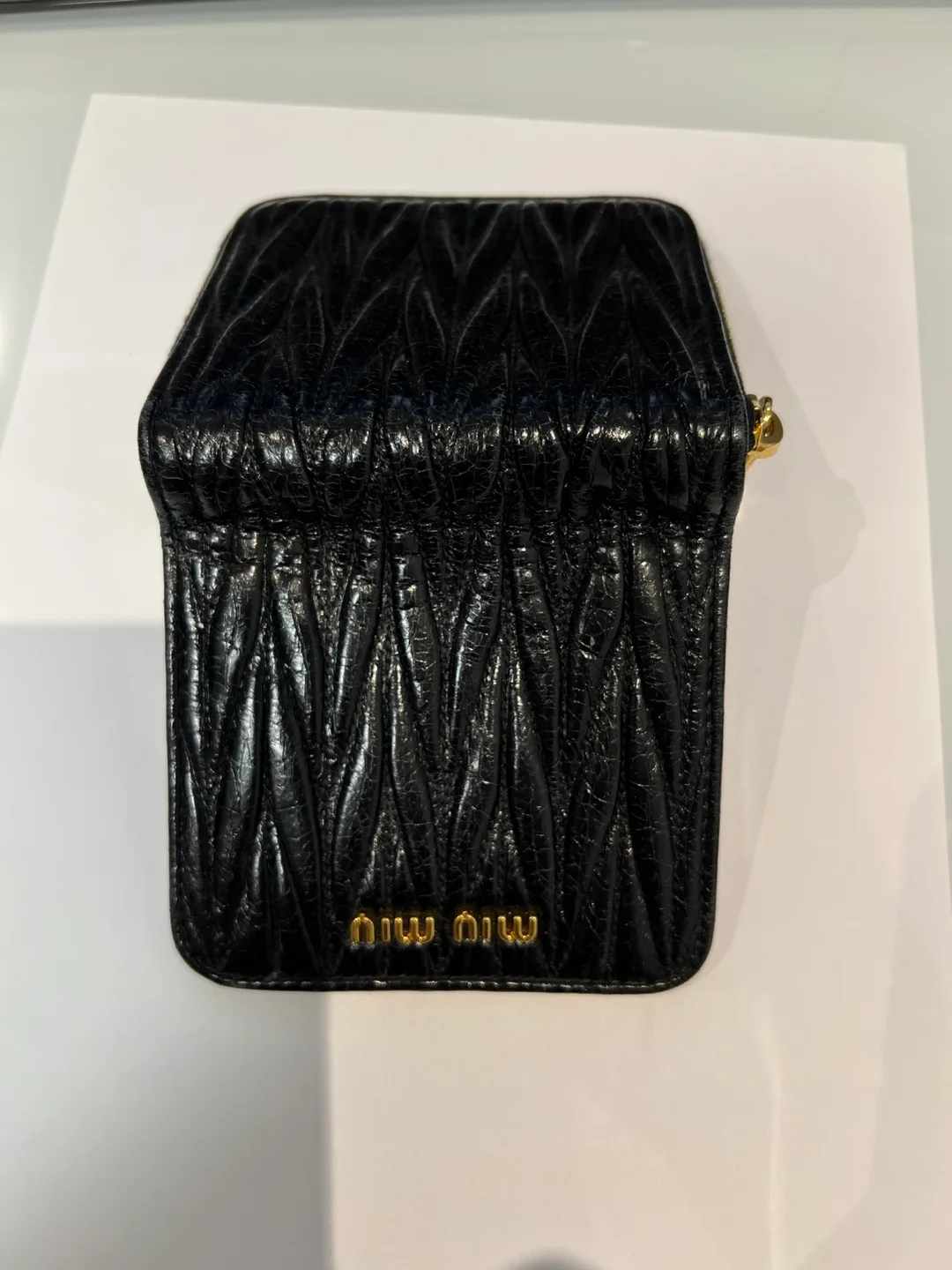 Authentic Miu Miu Black Leather Wallet image indicator(3)