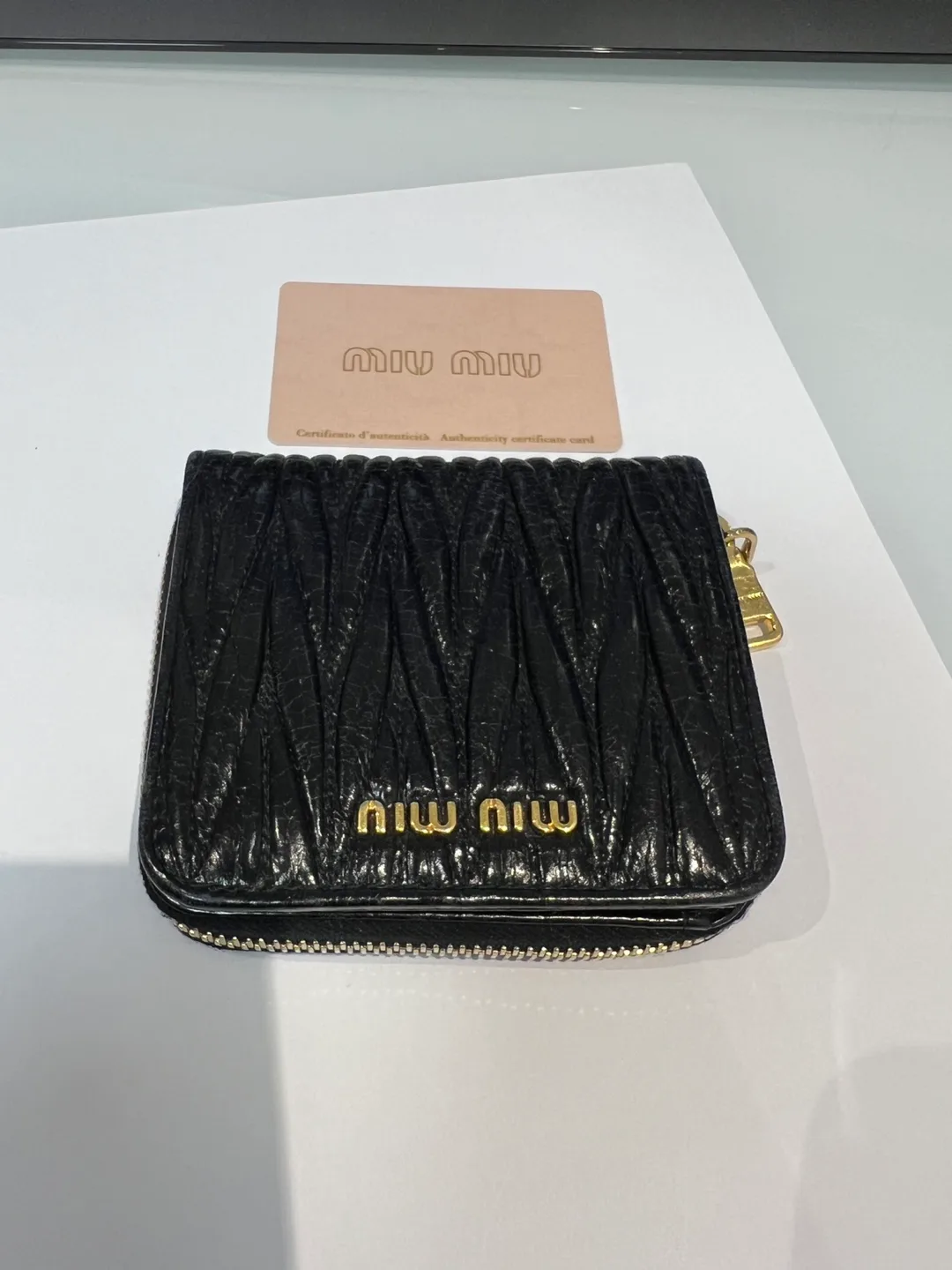 Authentic Miu Miu Black Leather Wallet image indicator(8)