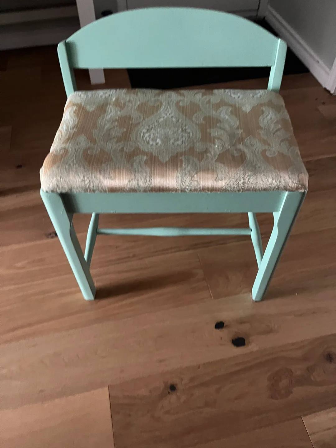 Vintage Style Vanity Chair - Light Blue image indicator(2)