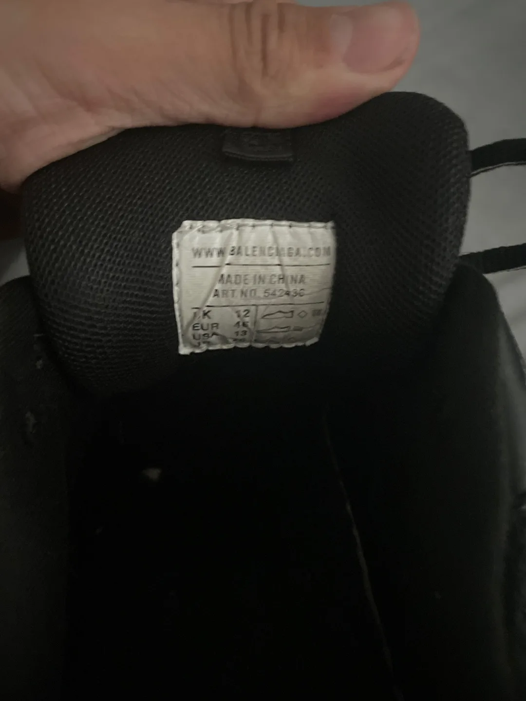 Balenciaga Track Sneakers Size 12 Black image indicator(3)