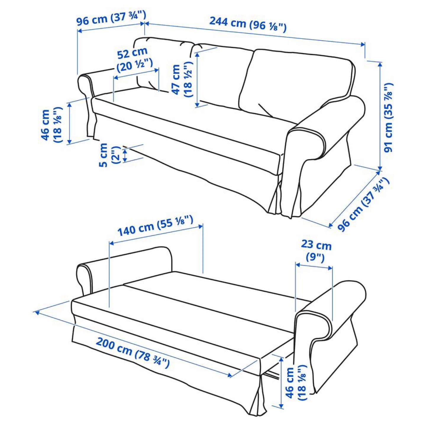 IKEA EKTORP Sleeper Sofa - Beige - photo 3