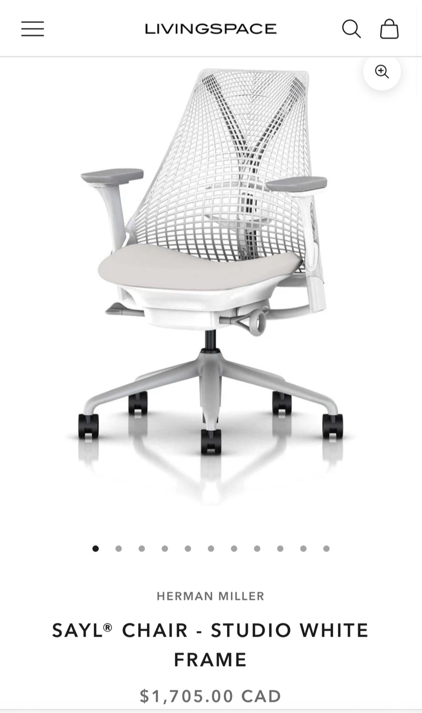 Herman Miller Sayl Chair - Studio White Frame