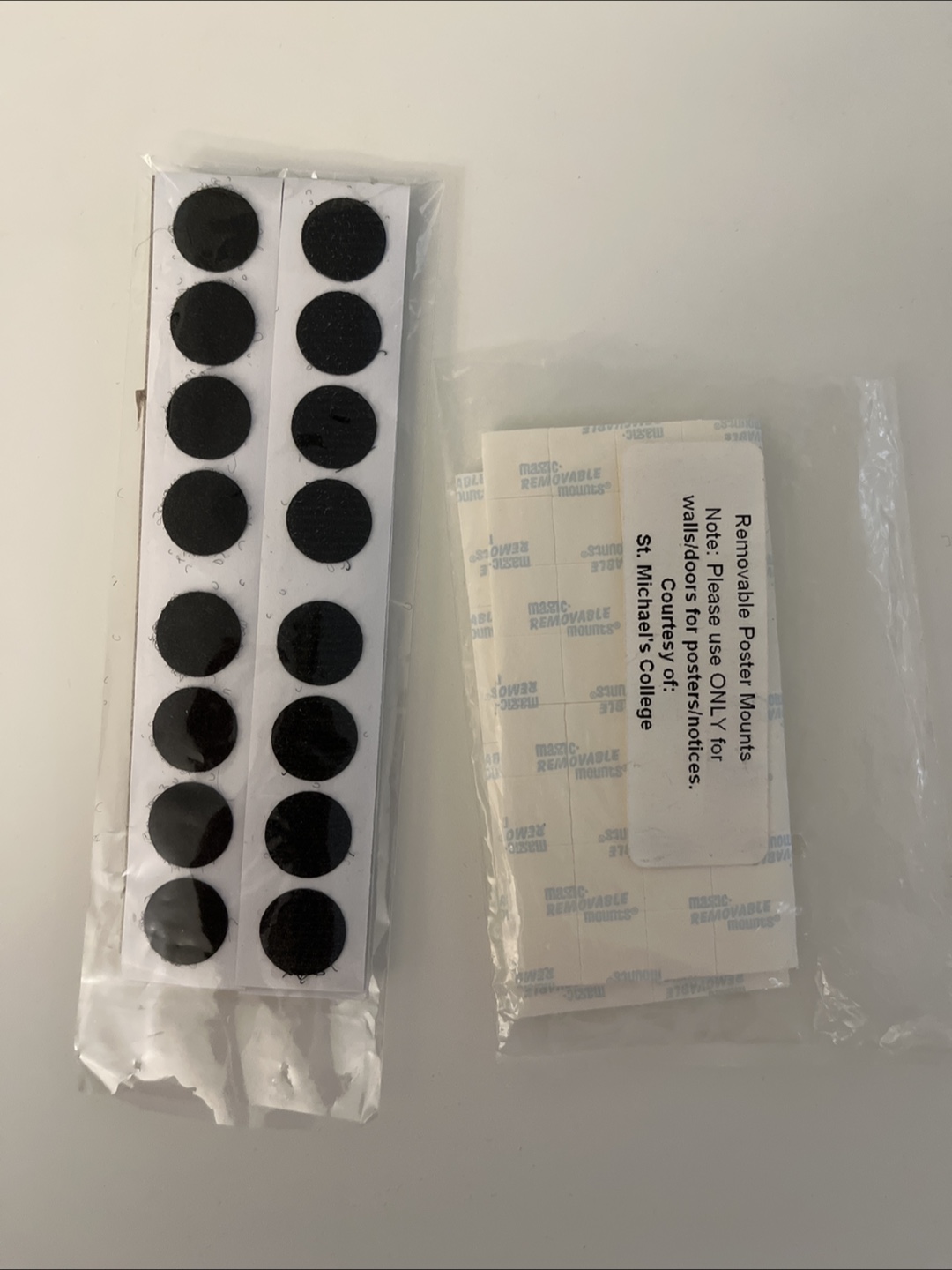 Removable Poster Mounts and velcro stickers