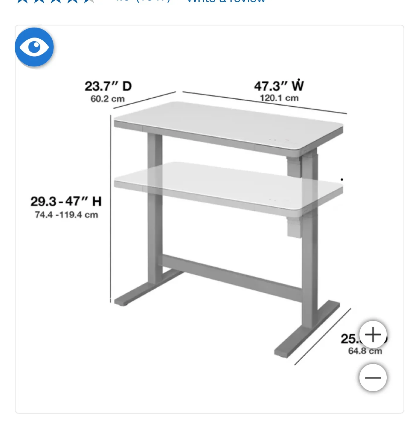 Tresanti Adjustable Height Desk image indicator(2)