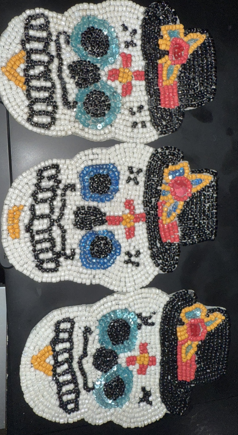 Beaded Skull Coasters
