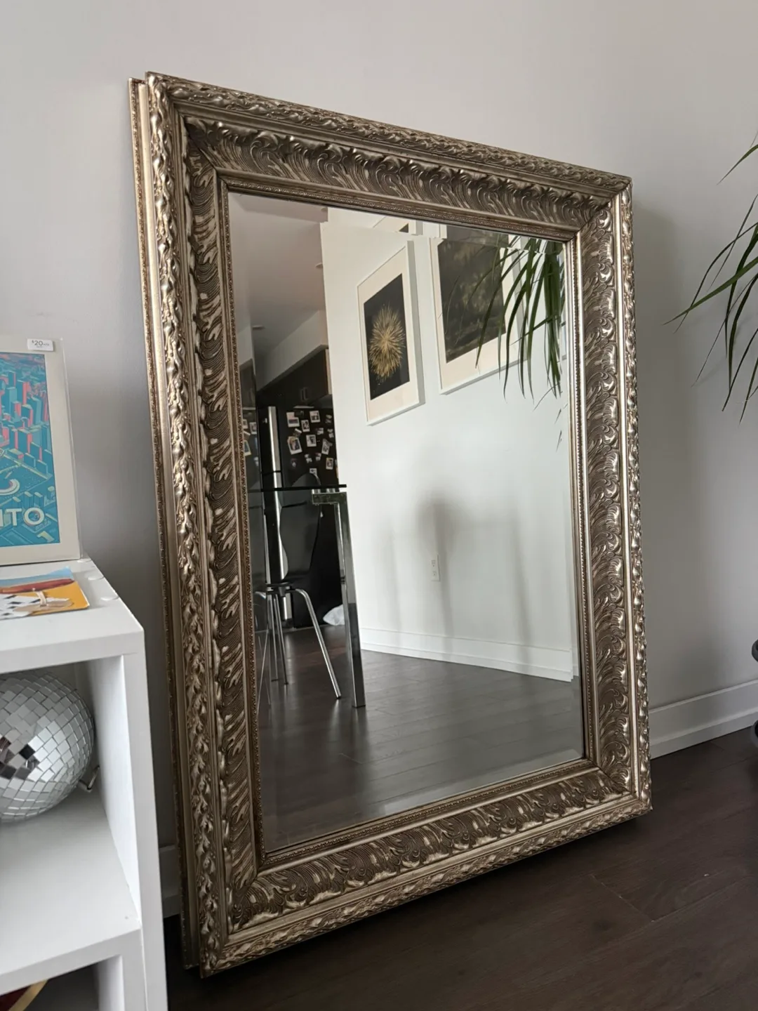 Vintage Ornate Framed Beveled Mirror thumbnail