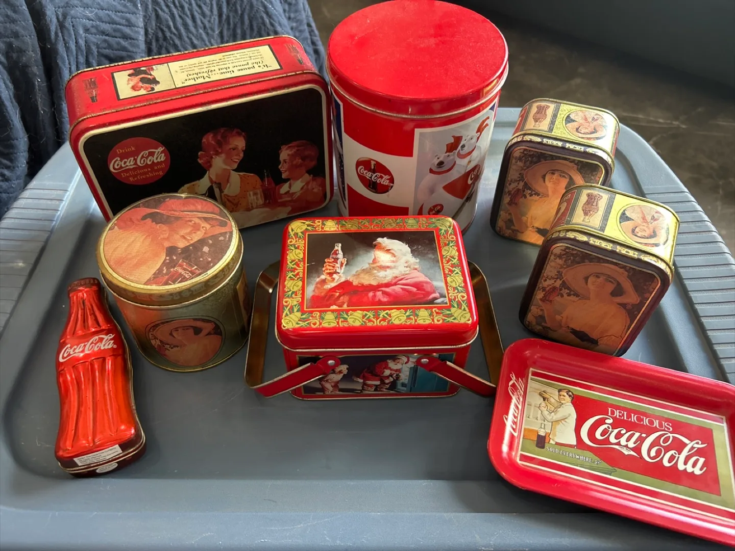 Coca-Cola Collectible Tins and Tray thumbnail