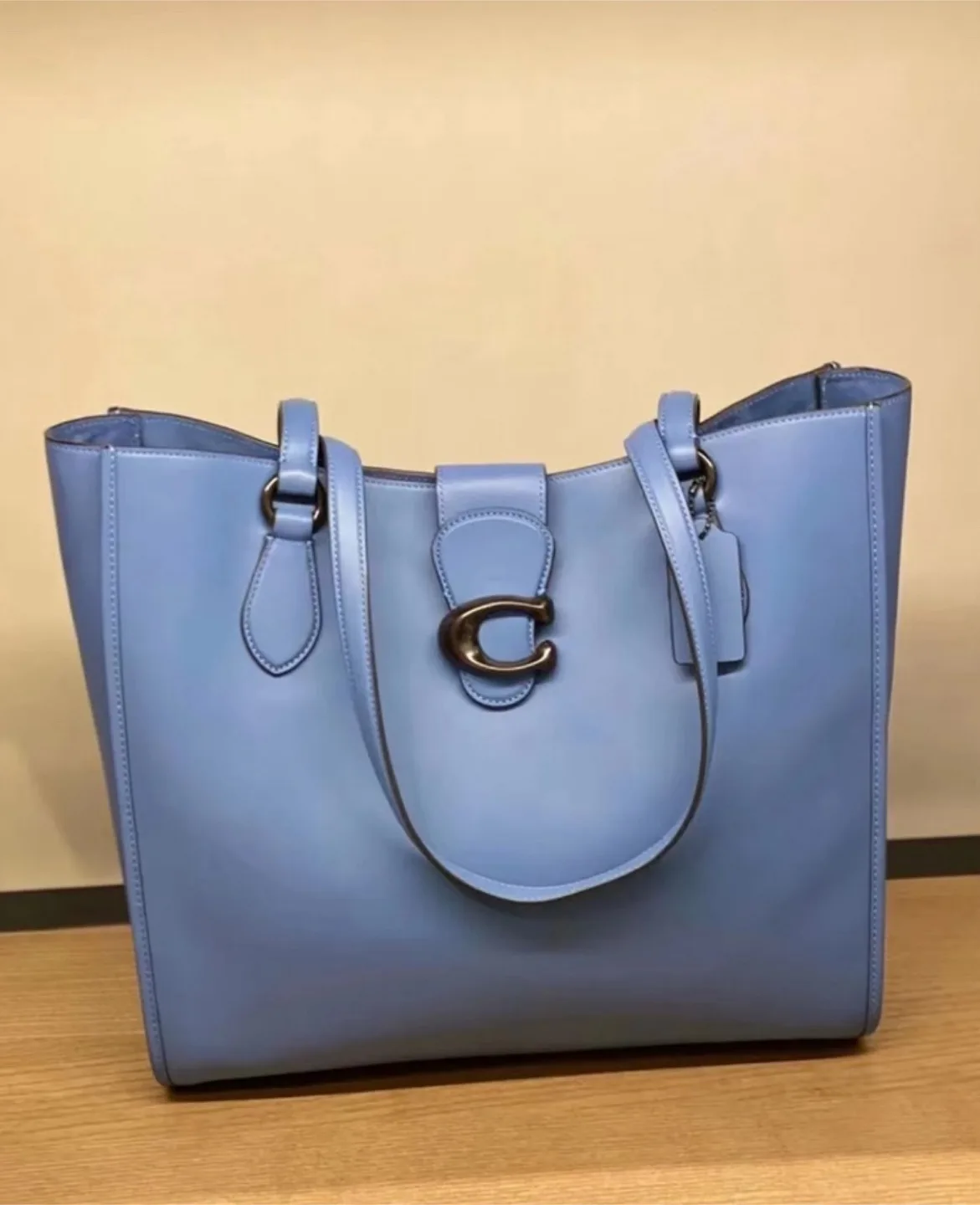 NEW Coach Dempsey Tote in Denim Blue image indicator(2)