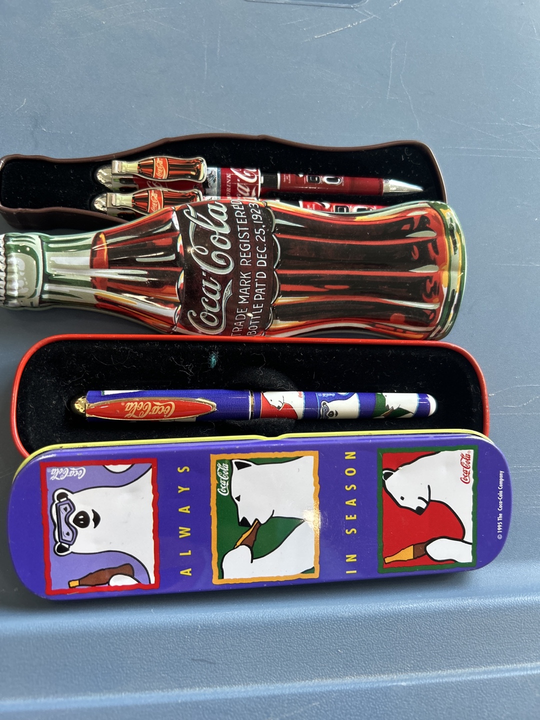 Coca-Cola Collectible Pens in Tin Cases