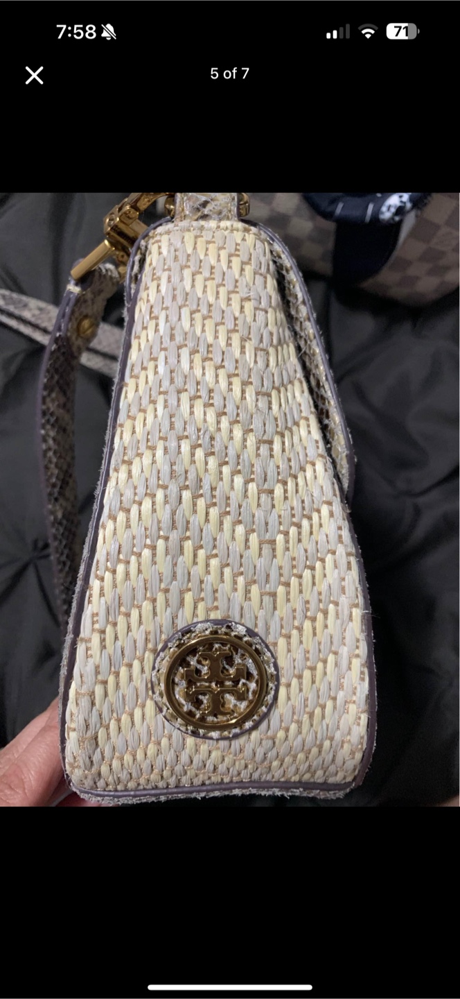 Tory Burch Snakeskin & Woven Shoulder Bag - photo 5