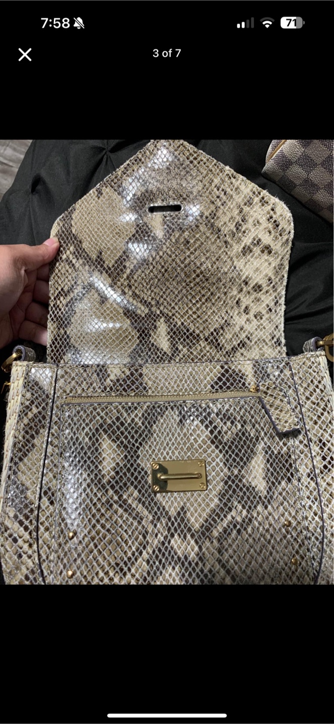 Tory Burch Snakeskin & Woven Shoulder Bag - photo 3