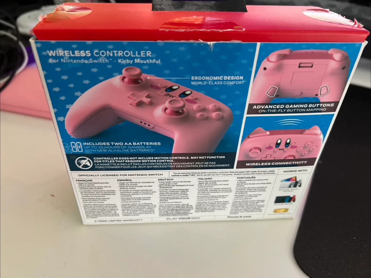 PowerA Nintendo Switch Wireless Controller - Kirby edition thumbnail