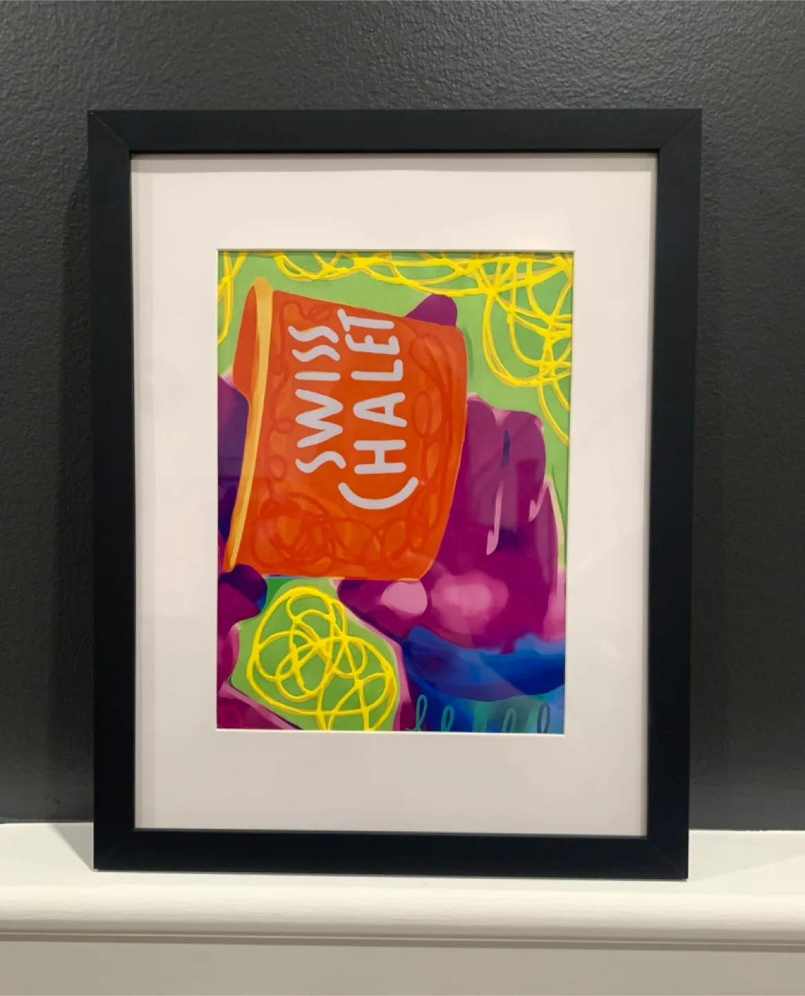 8.5x11 framed “Life Should Taste As Good” Swiss Chalet Art thumbnail