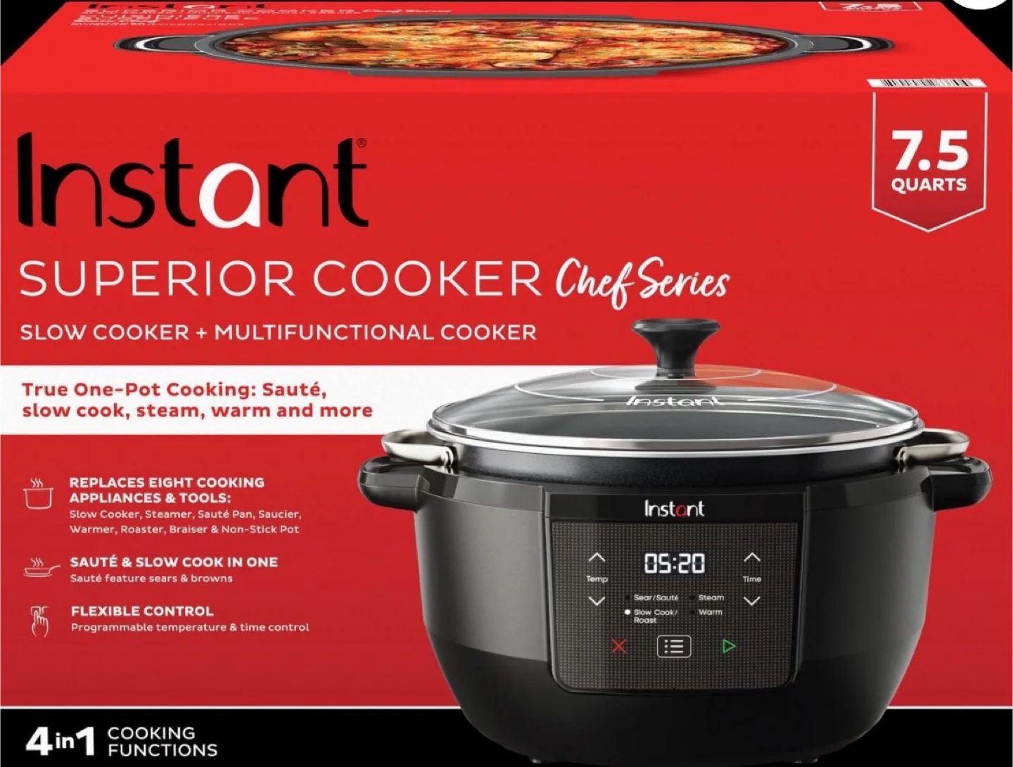 Instant Pot Superior Cooker Chef Series 7.5 Quarts thumbnail
