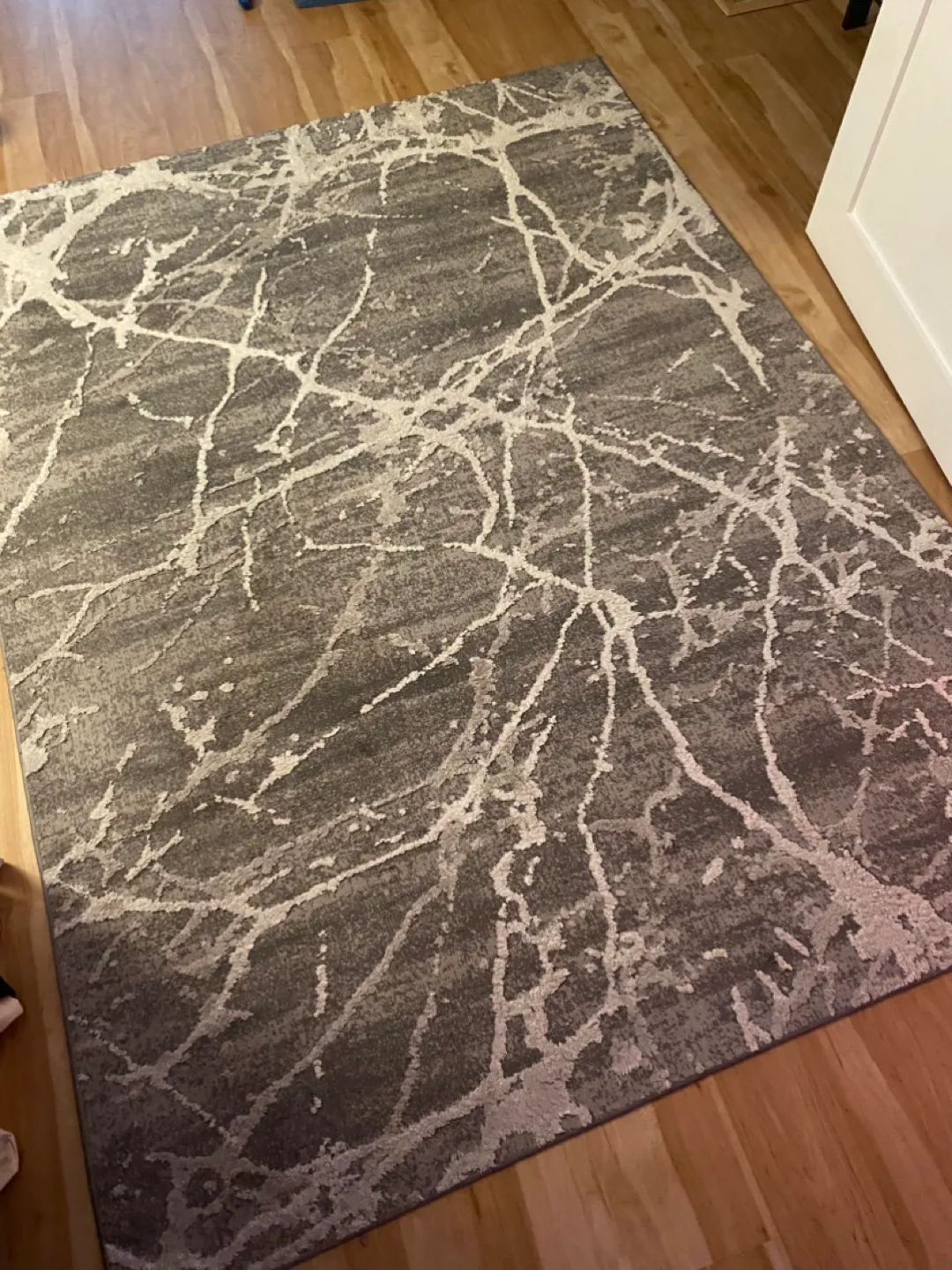 Grey Abstract Pattern Area Rug thumbnail
