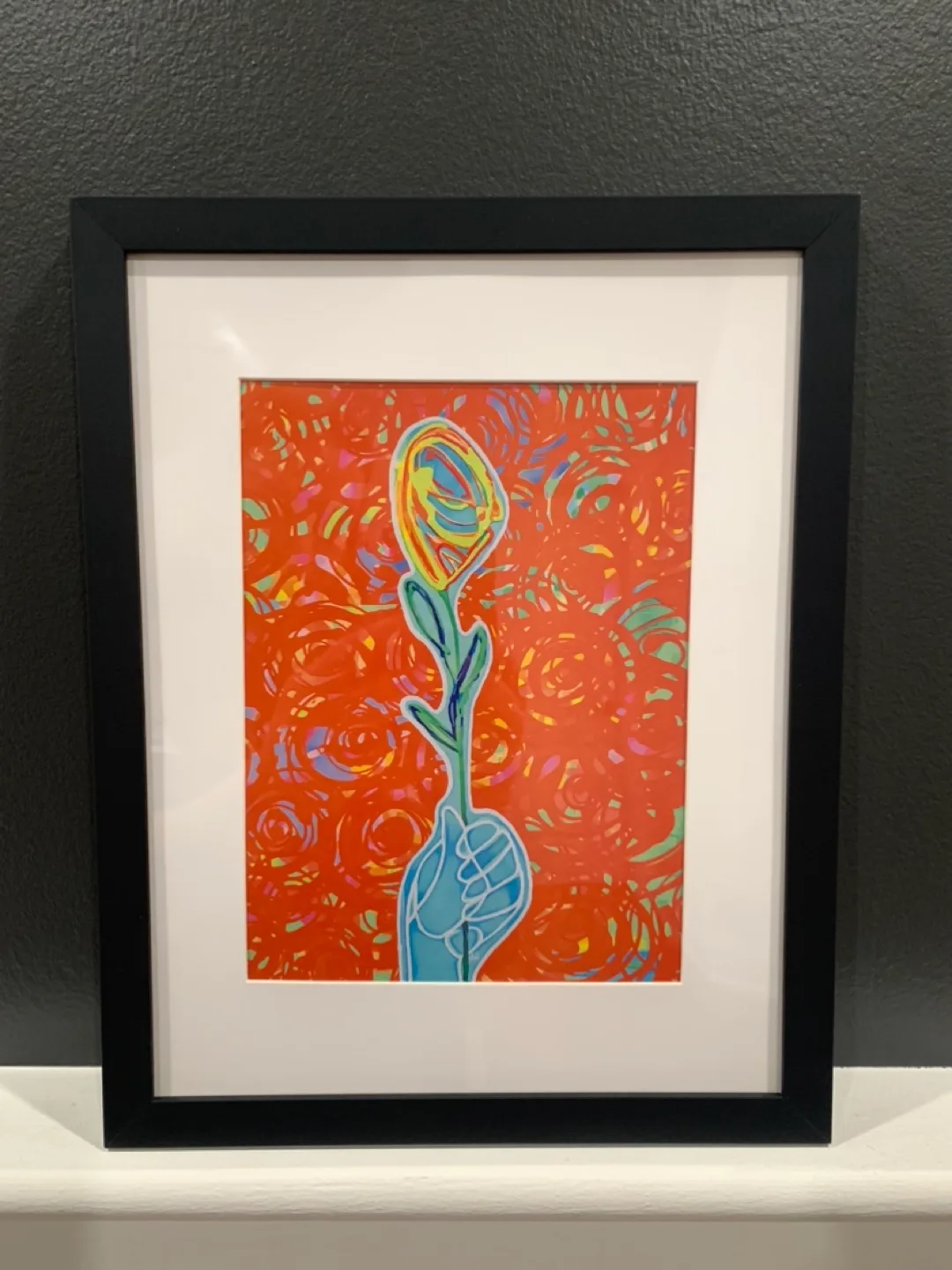 “Acts of Affection” print - my art - 8.5x11 framed thumbnail