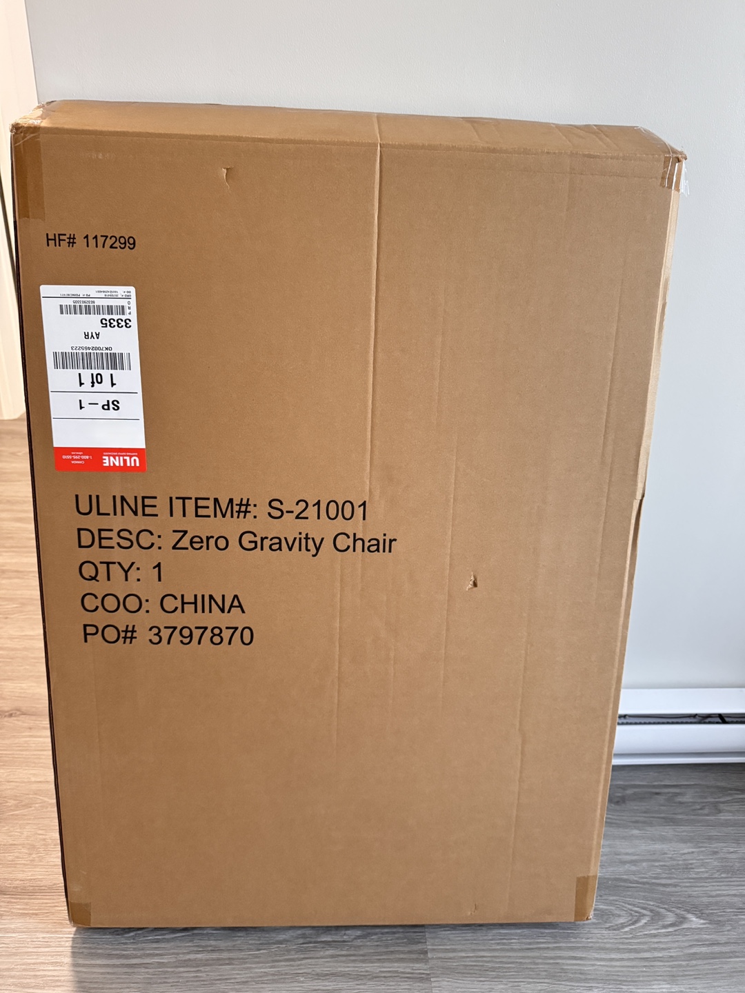 Uline Zero Gravity Chair - photo 3