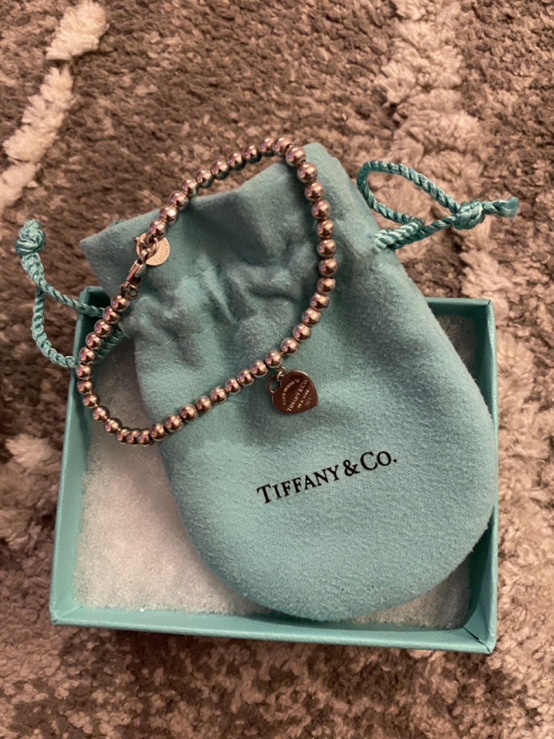 Tiffany & Co. Bead Bracelet with Heart Tag