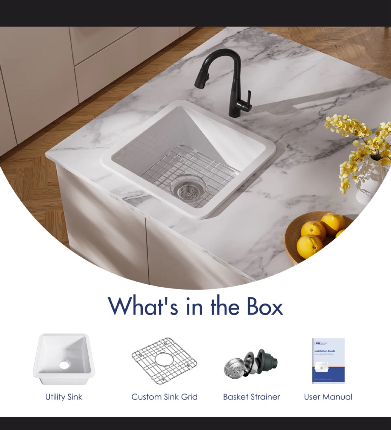 Eridanus Oslo 18" Kitchen Sink - NEW in Box! - photo 4