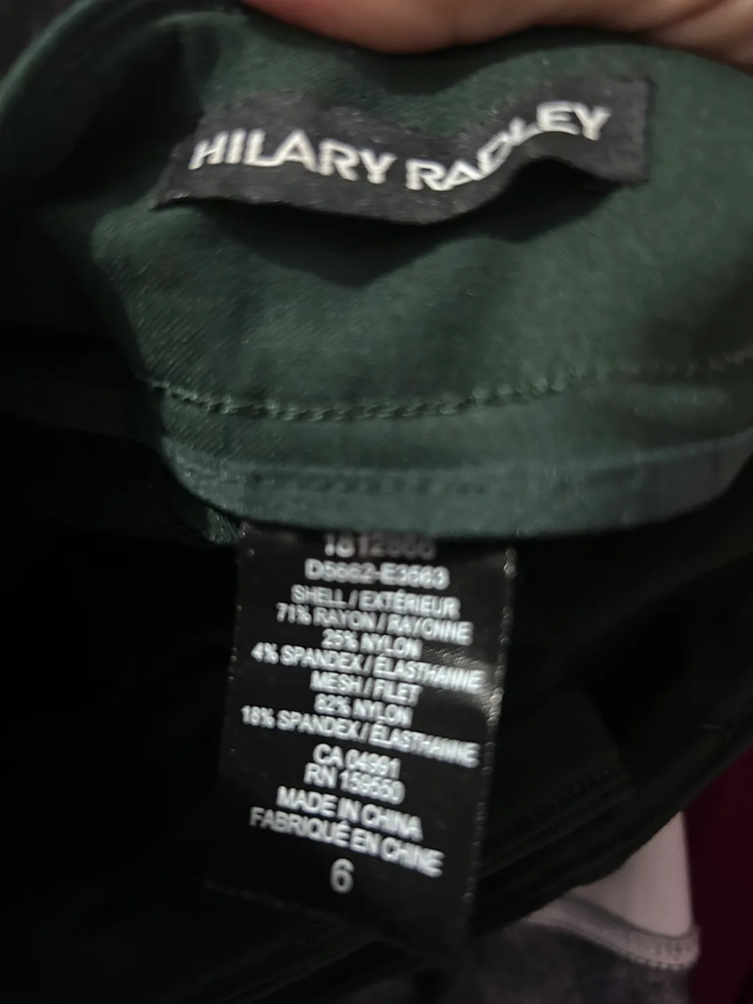 Hilary Radley Green Dress Pants - Size 6 image indicator(5)