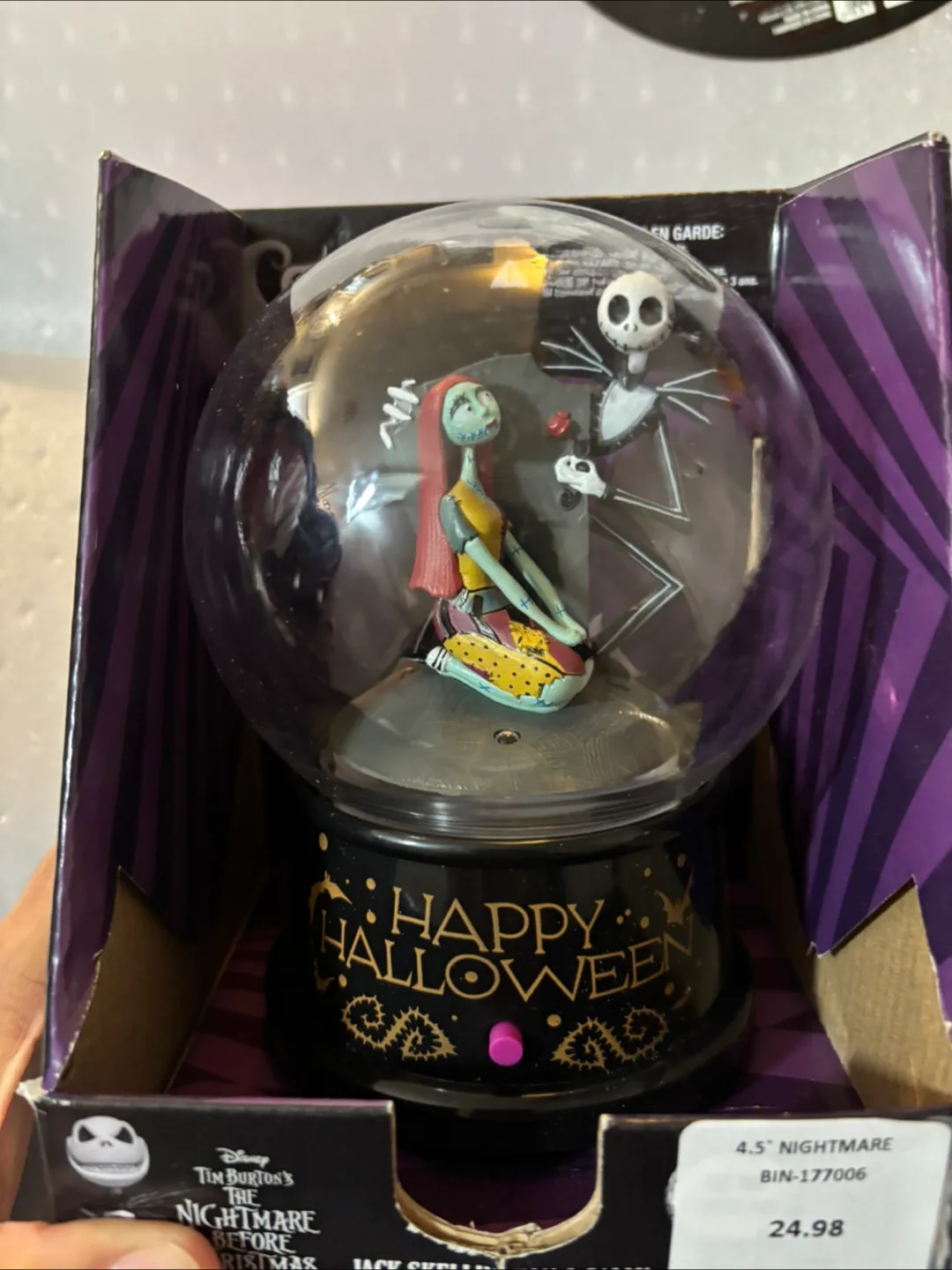 Nightmare Before Christmas Jack & Sally Snow Globe thumbnail